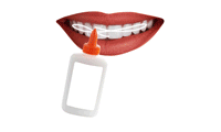 Gif animé bouche colle
